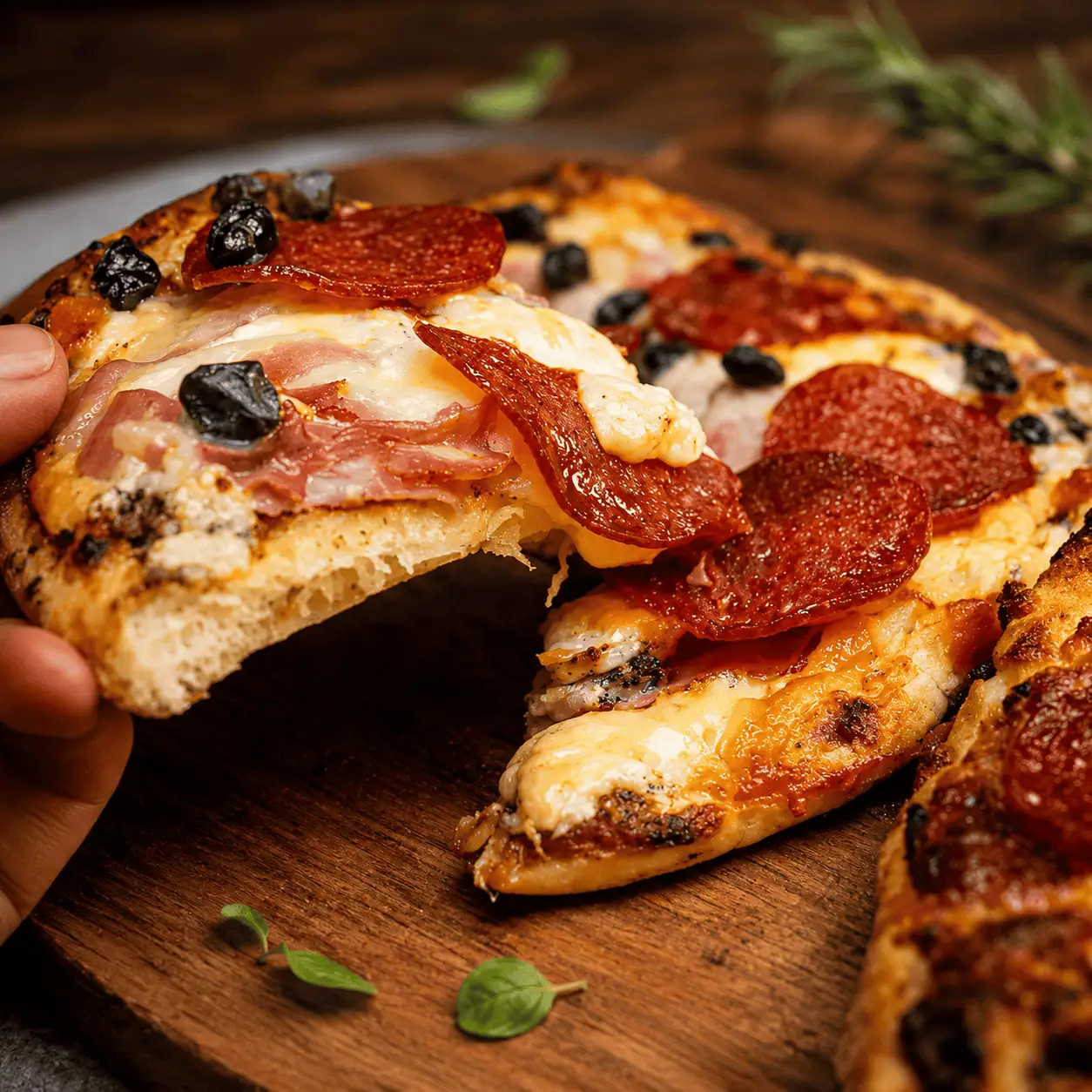 Keto Pizza aus echtem Hefeteig