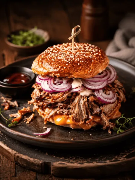 Keto Pulled Pork, Burger, Pulled Pork Burger, Grillen, Smoken, Schwein, räuchern, KetoChameleons