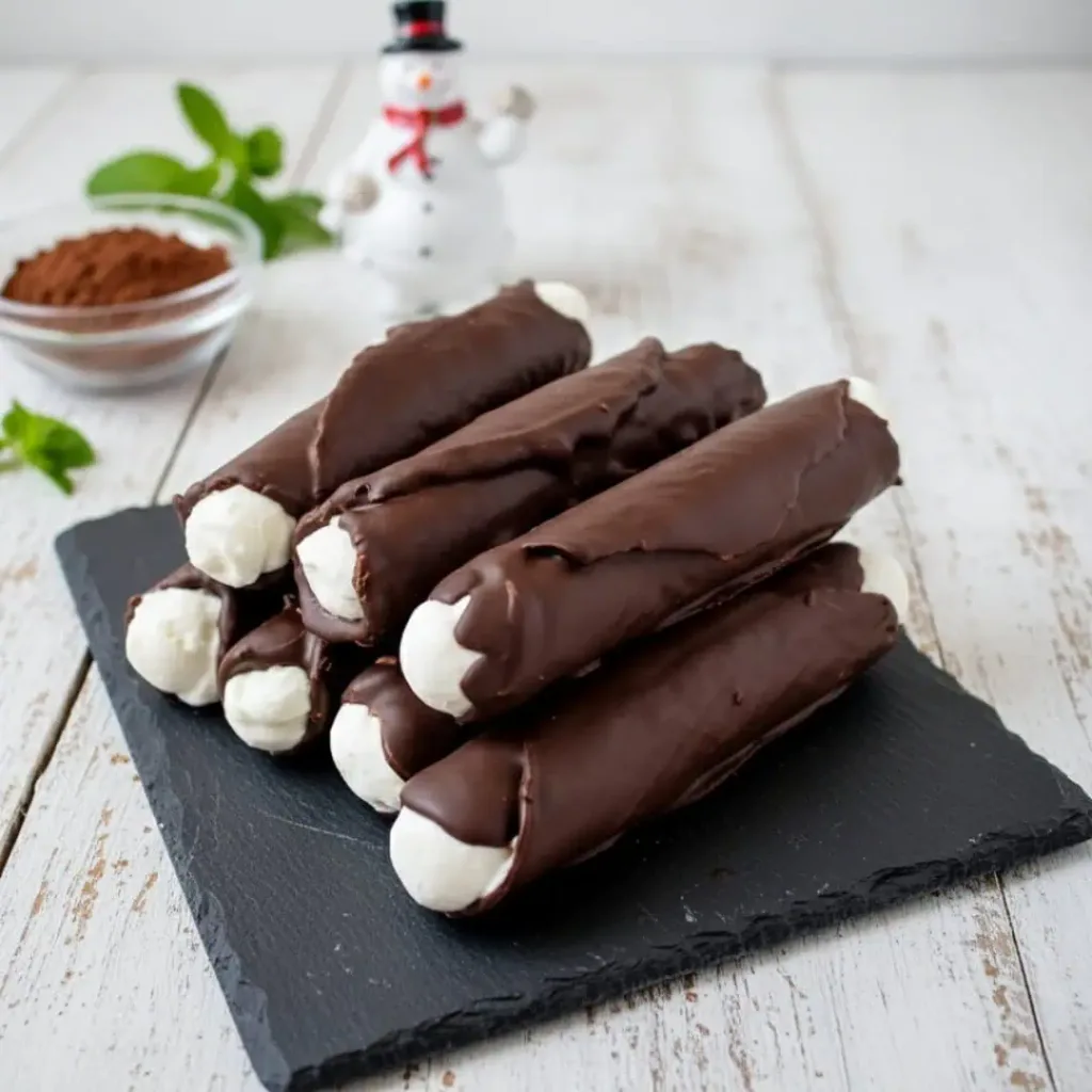Keto Schlotfeger – Knusprige Waffelröllchen mit Schokohülle und Cremefüllung 1 Keto Schlotfeger – Knusprige Waffelröllchen mit Schokohülle und Cremefüllung Keto Schlotfeger