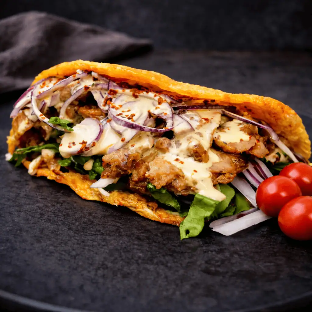 Egg Chalupa – Schnelle, knusprige, Keto Eiertasche – hier im Döner Stil