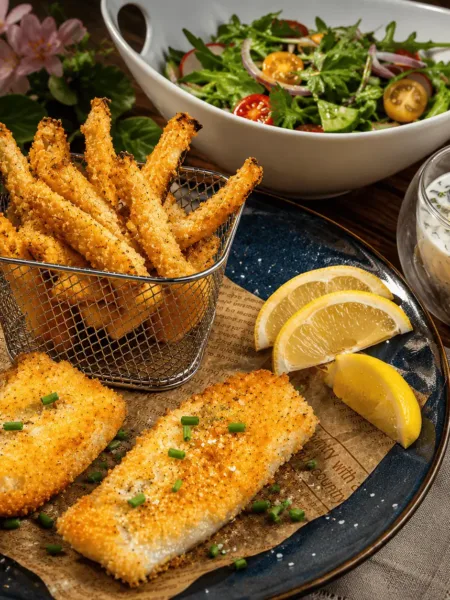 Keto, Fish, Chips, Fish&Chips,Sellerie, KetoChameleons