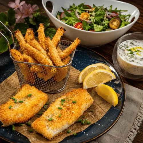 Keto, Fish, Chips, Fish&Chips,Sellerie, KetoChameleons