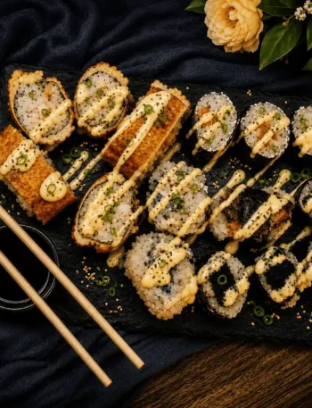 Keto Shushi, Maki, Tempura Rolls, Rezept, KetoChameleons