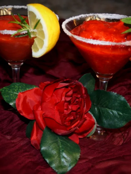 Keto Cocktail, Erdbeere, Frozen, zuckerfrei, Rezept