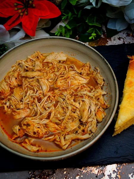 Langsam gegartes Hühnchen, mexikanische Art, Keto, Rezept, Shredded Chicken