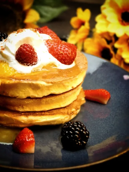 Fluffige Keto Pfannkuchen., japanisch