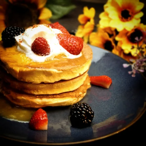 Fluffige Keto Pfannkuchen., japanisch