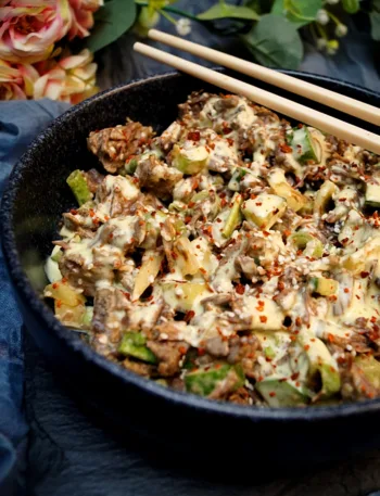 Asiatischer Rindfleisch Salat, Fleischsalat, Keto, Rezept