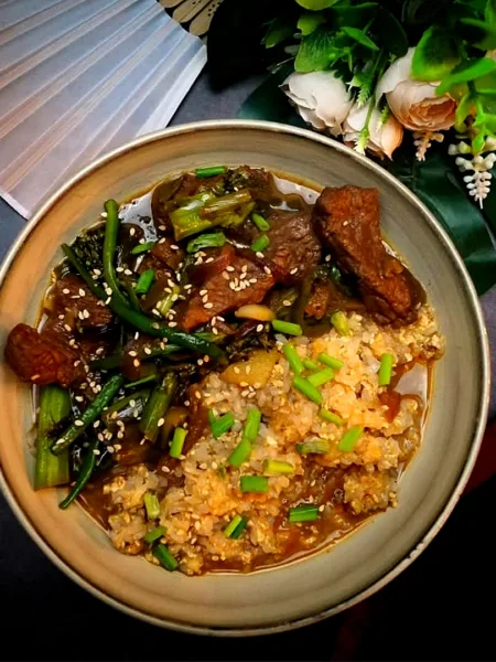 Mongolisches Rindfleisch, Keto, Rezept, Asien