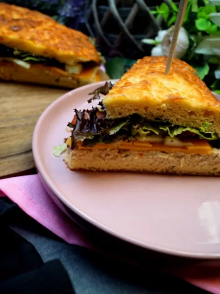 Knoblauch Käse Fladen, Keto, Rezept, Brot, Fladen, schnell
