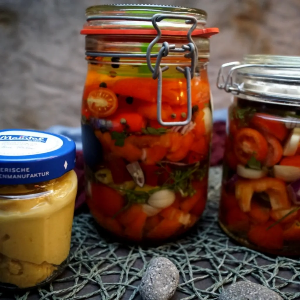 jars of food on a table