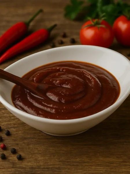 Keto BBQ Soße, rauchig, feurig, Rezept
