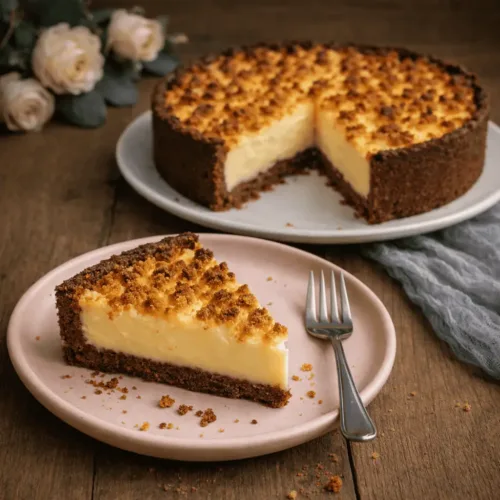 Keto Eierlikör Pudding Kuchen