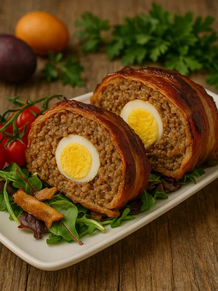 Falscher Hase, Hackbraten, Rindfleisch, Keto, Rezept