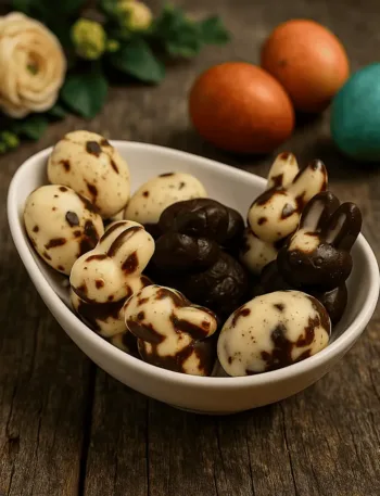 Keto Osterschokolade im Ferrero Rocher Stil