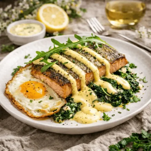 Lachs Spinatbett Feta KetoChameleons_1