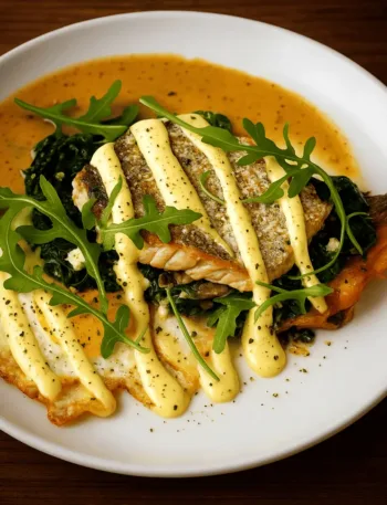 Knuspriger Lachs auf Spinatbett, Keto Rezept