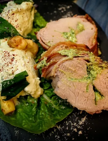Lende mit Bärlauchfüllung, Keto Rezept