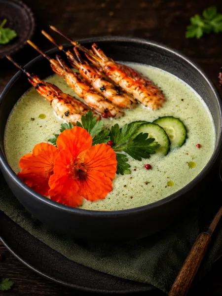 Keto, Gurkensuppe, geeiste Gurkensuppe, kalte Gurkensuppe, KetoChameleons