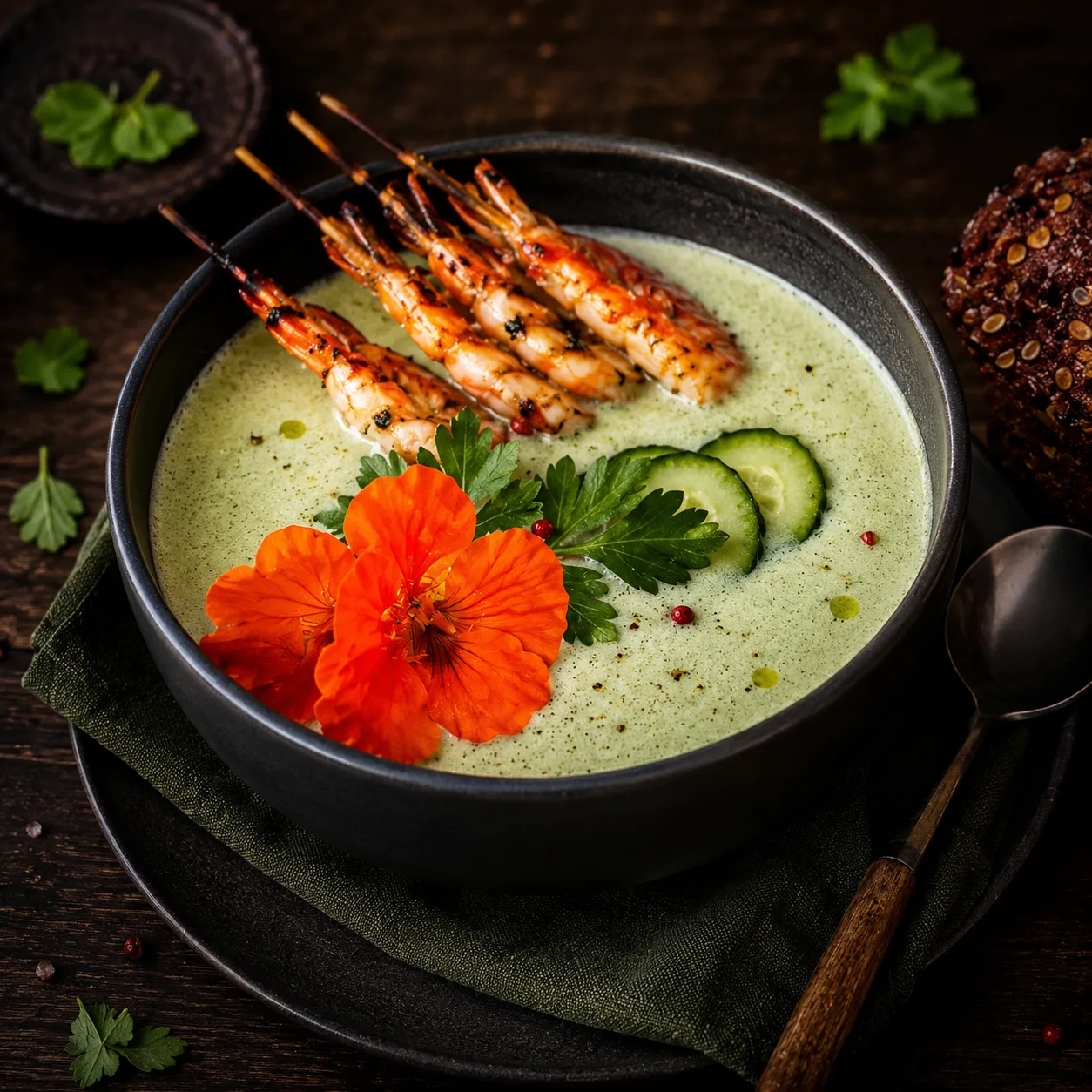 Keto, Gurkensuppe, geeiste Gurkensuppe, kalte Gurkensuppe, KetoChameleons