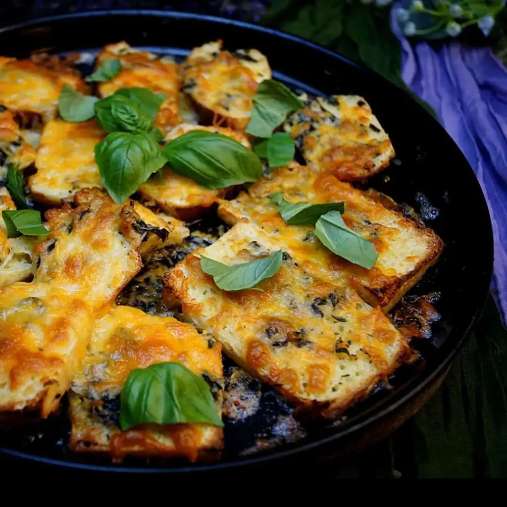 Keto Knoblauchbrot mit Cheddar