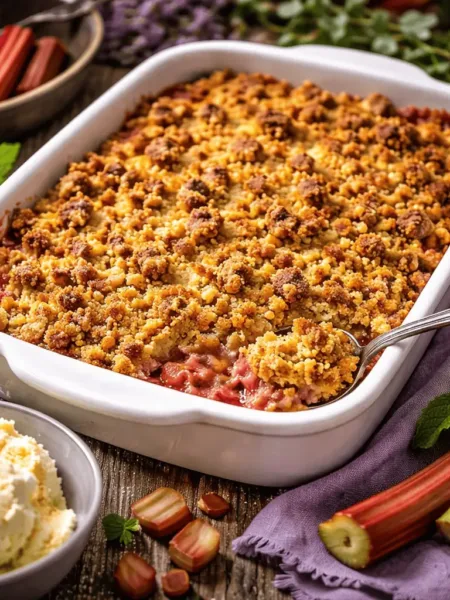 Keto Rhabarber Crumble KetoChameleons