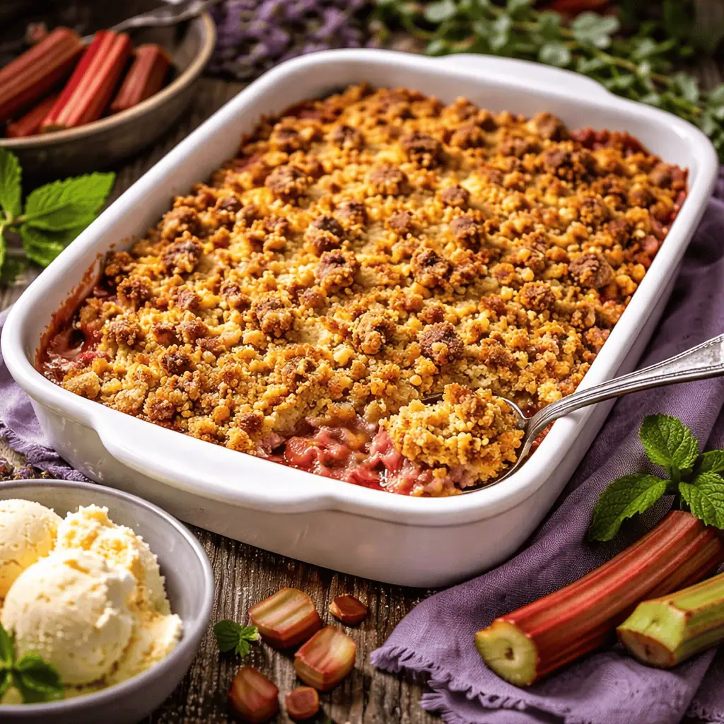 Keto Rhabarber Crumble KetoChameleons