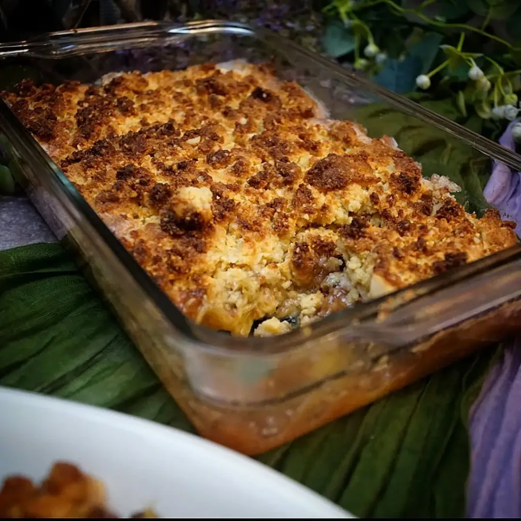 Keto Rhabarber knusper Crumble