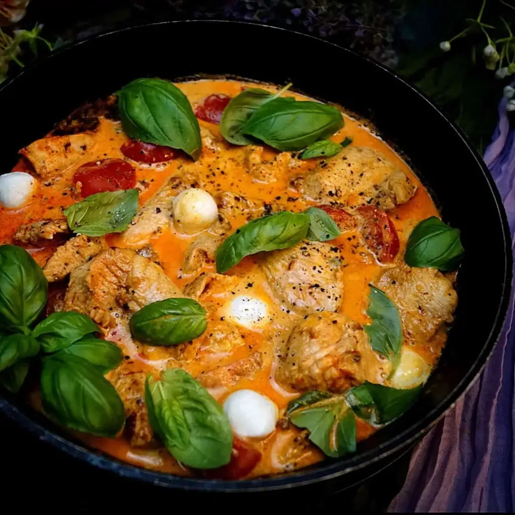 Putenpfanne Gorgonzola Caprese