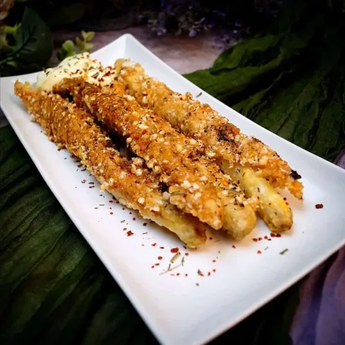Weißer Keto Knusperspargel