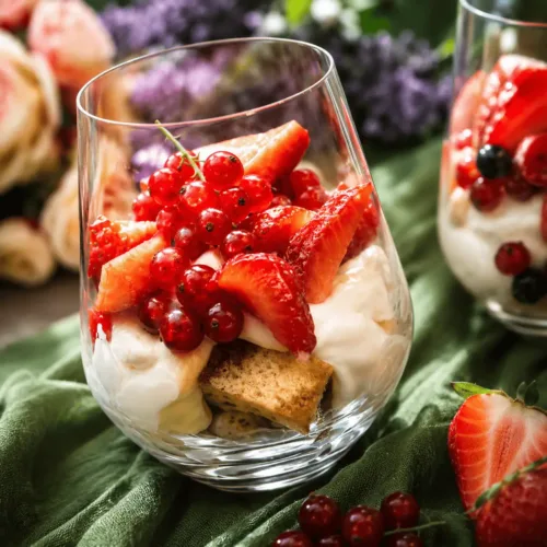 Keto Beeren Erdbeer Tiramisu im Glas, KetoChameleons