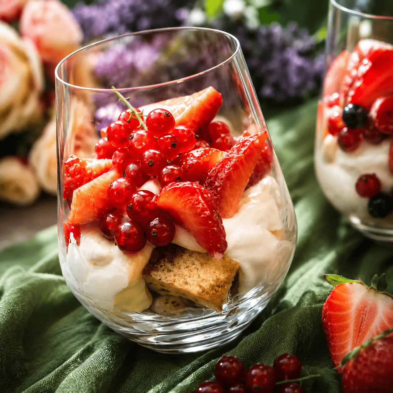 Keto Beeren Erdbeer Tiramisu im Glas, KetoChameleons