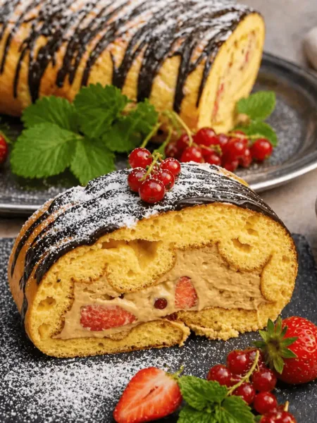 Keto-Biskuitrolle-Erdbeere-Latte-Macchiato-KetoChameleons