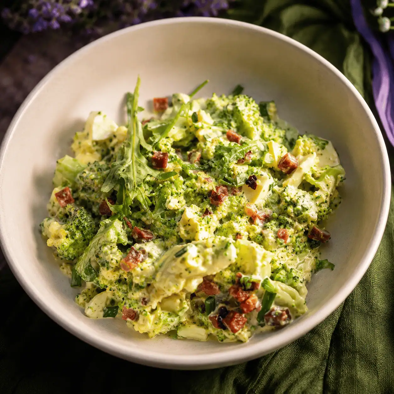 Keto Brokkoli Salat, Brokkoli, Bacon, Speck, Grillen, Keto Salat, KetoChameleons