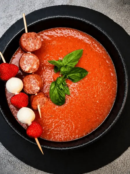 Keto Erdbeer Gazbacho KetoChameleons