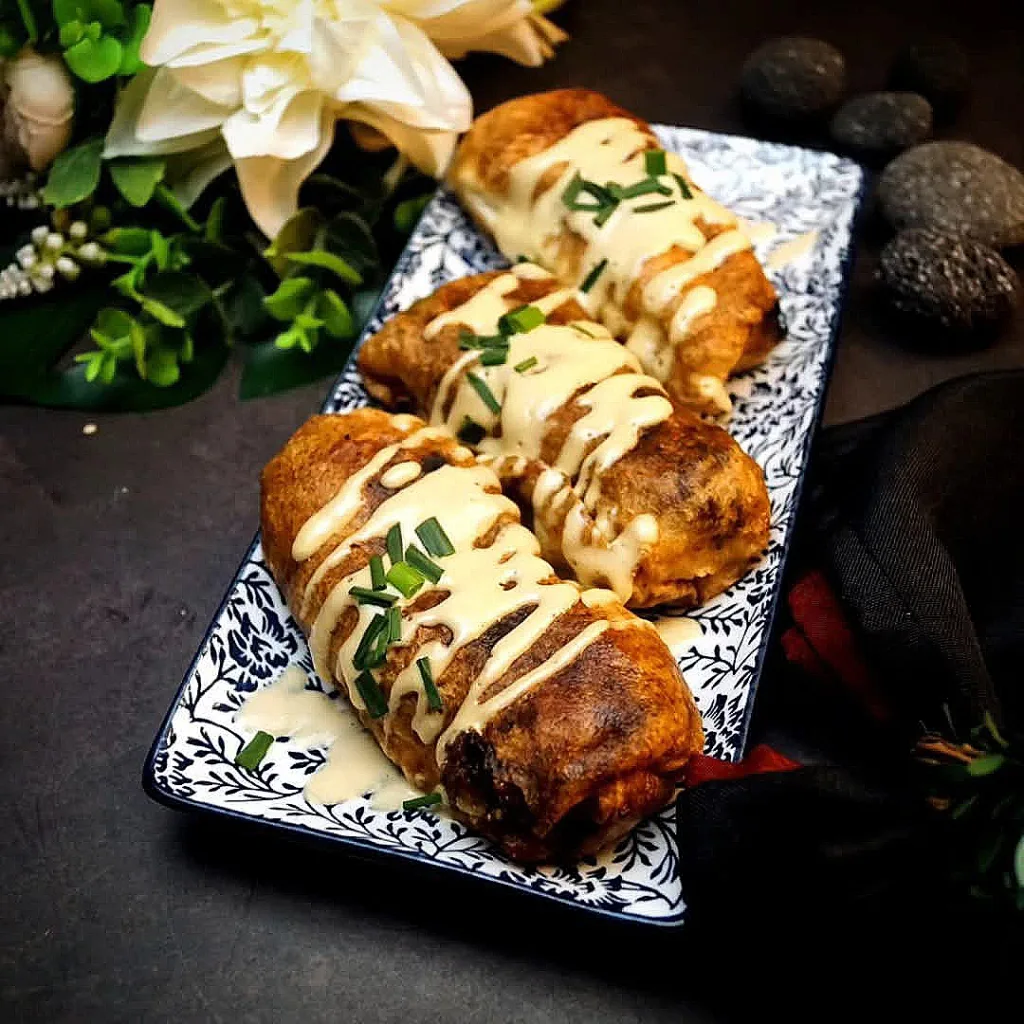 Keto Frühlingsrollen, Garnelenfüllung, Rezept