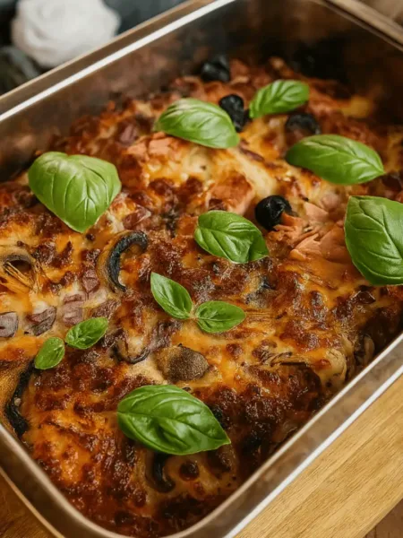 Keto Hackfleischauflauf Pizza und Flammkuchen, Rezept