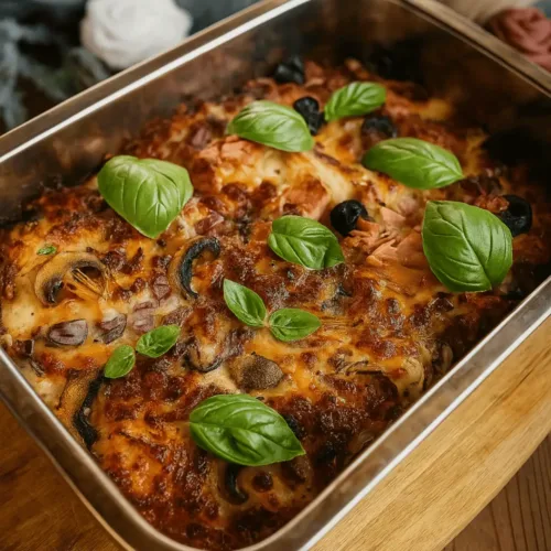 Keto Hackfleischauflauf Pizza und Flammkuchen, Rezept