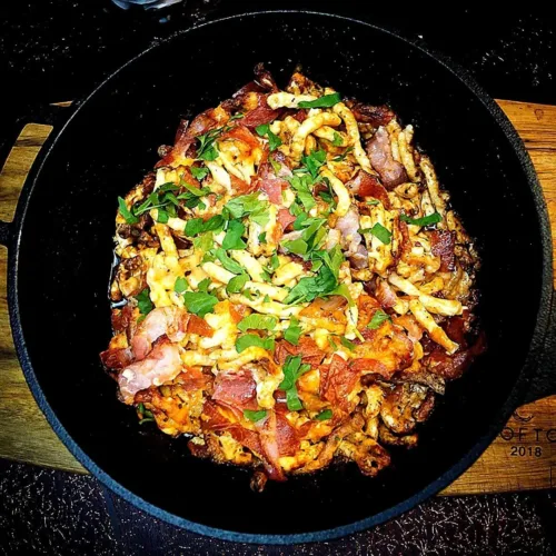 Keto Pizza Spätzle, Rezept, Hühnernudeln