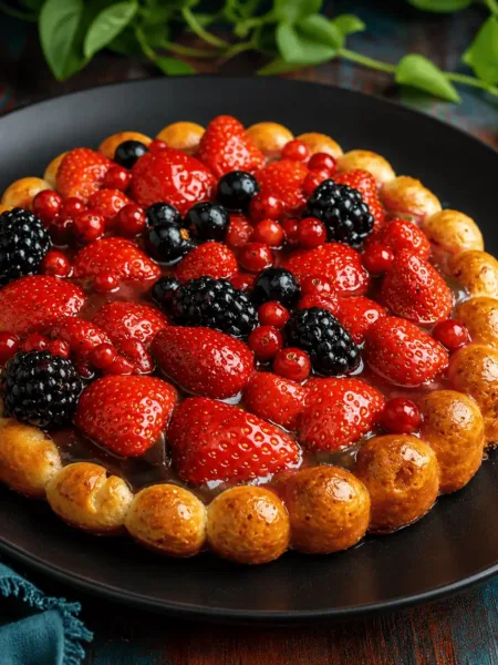 Keto Tortenboden Beeren und Guss, Beitrag, dunkel, KetoChameleons, Erdbeerkuchen