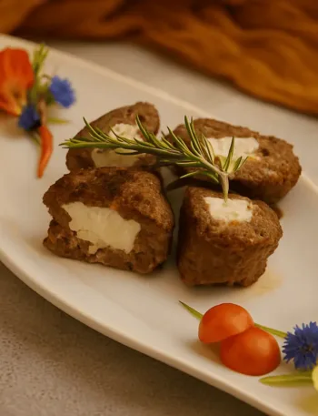 Bifteki mit Ziegenkäse Keto
