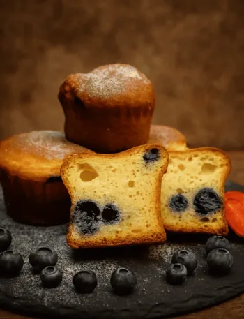 Blaubeer Muffins, Keto, High Protein