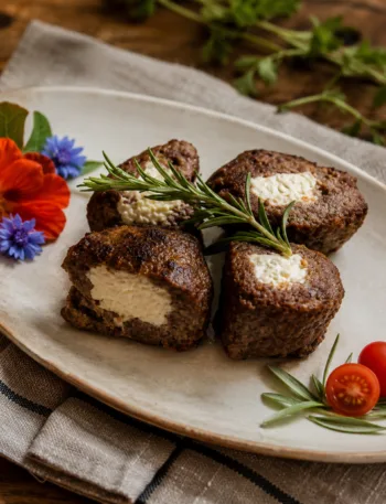 Gefüllte Keto Bifteki mit Ziegenkäse 9 Gefüllte Keto Bifteki mit Ziegenkäse Keto Bifteki, Ziegenkäse, gefüllte Bifteki, Rinderhack, Hackfleisch, Grillen, KetoChameleons