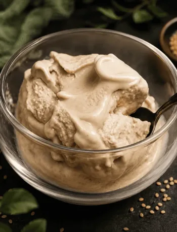Cremiges Keto Sesam Eis aus der Creami 8 Cremiges Keto Sesam Eis aus der Creami Keto Sesam Eis, Eiscreme, Ninja Creami, Sesam, Low Carb, KetoChameleons