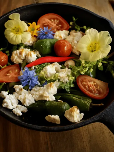 Piementos Pfanne vom Grill Rezept