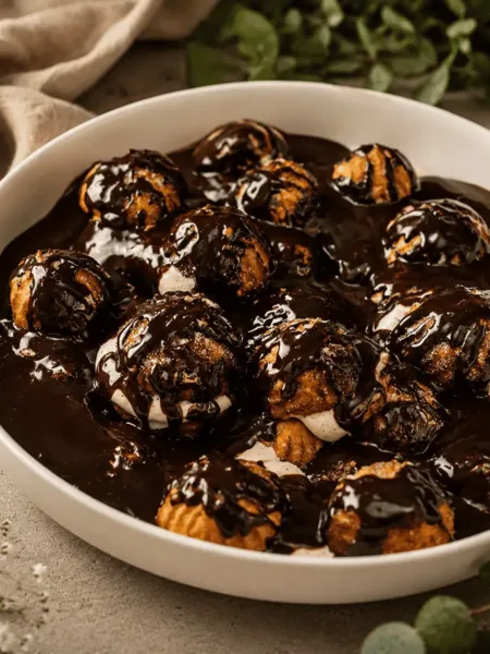 Keto-Profiteroles-High-Protein, Italien, italienisch, Rezept, Dessert, Nachtisch, Schokolade, Creme, Windbeutel, KetoChameleons
