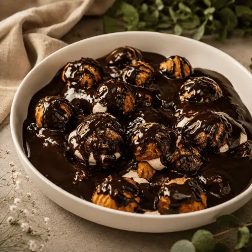 Keto-Profiteroles-High-Protein, Italien, italienisch, Rezept, Dessert, Nachtisch, Schokolade, Creme, Windbeutel, KetoChameleons