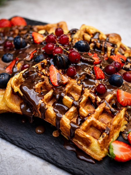 Keto Waffeln belegt