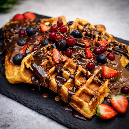 Keto Waffeln belegt