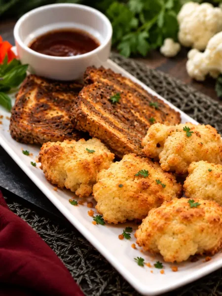 Keto-Blumenkohl-Nuggets, Keto, Gemüse, knusprig, KetoChameleons